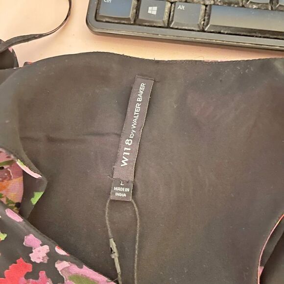 W118 Walter Baker NWT Floral Marble Sleeveless Sheer Racerback Lined Maxi Dress - Picture 14 of 15